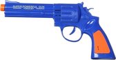 Speelgoed pistool blauw met geluid 23 x 11 cm - Politie verkleed pistool met geluid