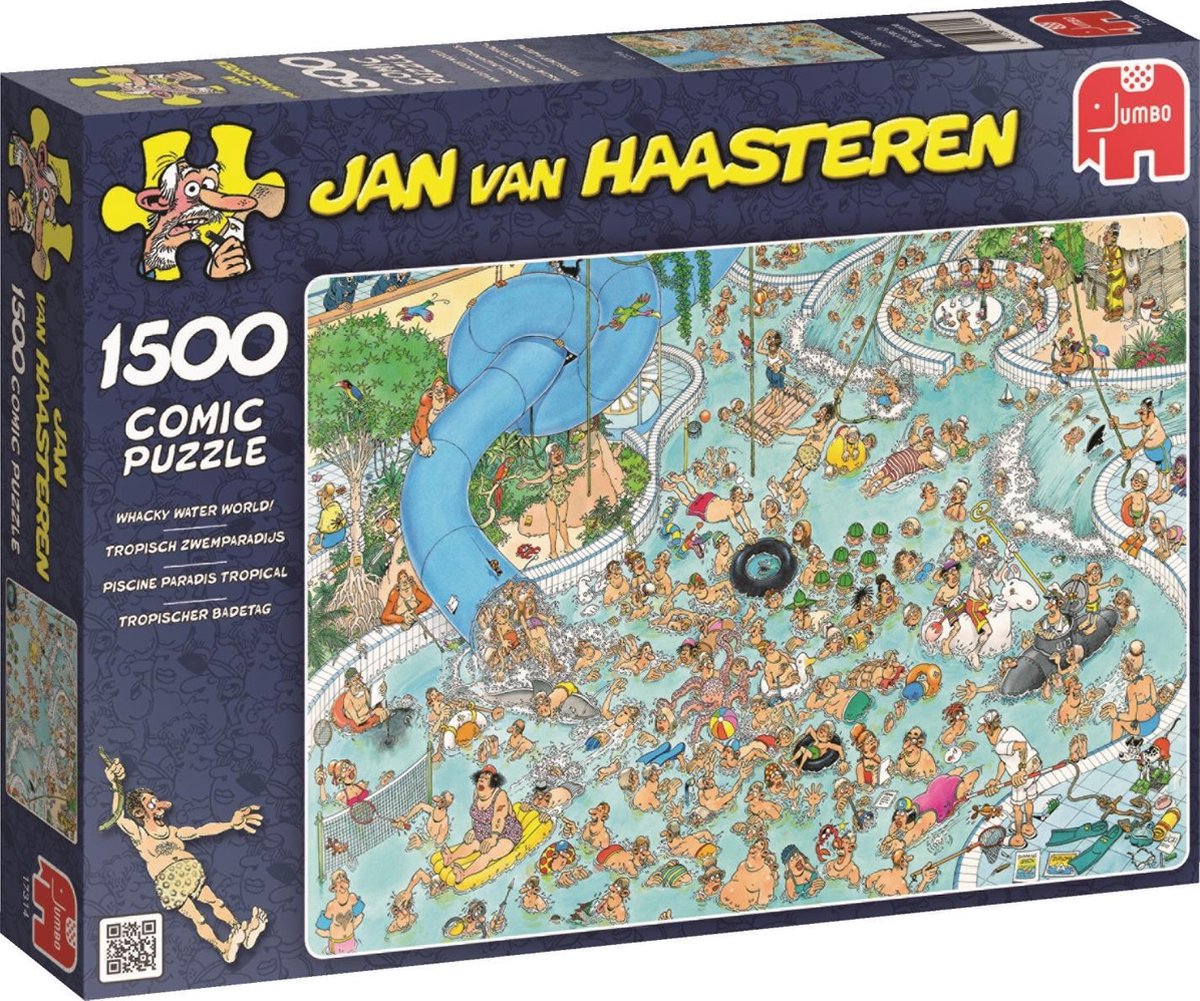Trekker Slang browser Jan van Haasteren Tropisch Zwemparadijs puzzel - 1500 stukjes | bol.com