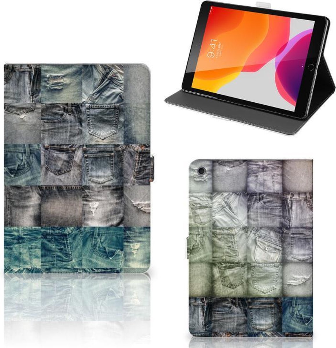 Tablet Hoes met standaard iPad 10.2 2019 | iPad 10.2 2020 | 10.2 2021 Spijkerbroeken