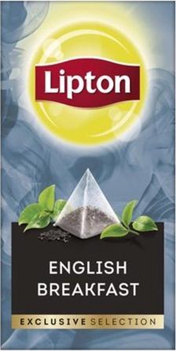Thee Lipton Exclusive English Breakfast 25 piramidezakjes bol