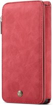 Samsung Galaxy S10 Hoesje - Caseme - Serie - Kunstlederen Bookcase / 2in1 Case - Rood - Hoesje Geschikt Voor Samsung Galaxy S10