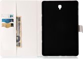 Samsung Galaxy Tab S4 10.5 Hoes - Mobigear - Marble Serie - Kunstlederen Bookcase - Blauw / Roze - Hoes Geschikt Voor Samsung Galaxy Tab S4 10.5