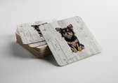 Hond Chihuahua | Houten Onderzetters 6 Stuks