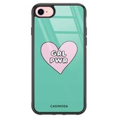 iPhone 8/7 hoesje glass - GRL PWR | Apple iPhone 8 case | Hardcase backcover zwart