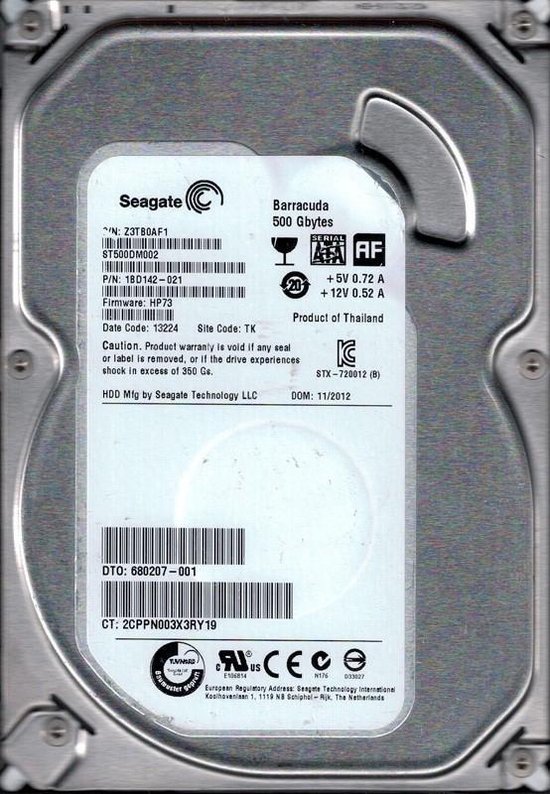 Kracht Fascineren Raad SEAGATE 500GB 7200RPM 3.5INCH SATA-6GBPS hard disk drive (Seagate drive  from HP unit)... | bol.com