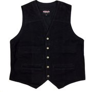 Attitude Holland Waistcoat -M- Nubuck Vest Zwart