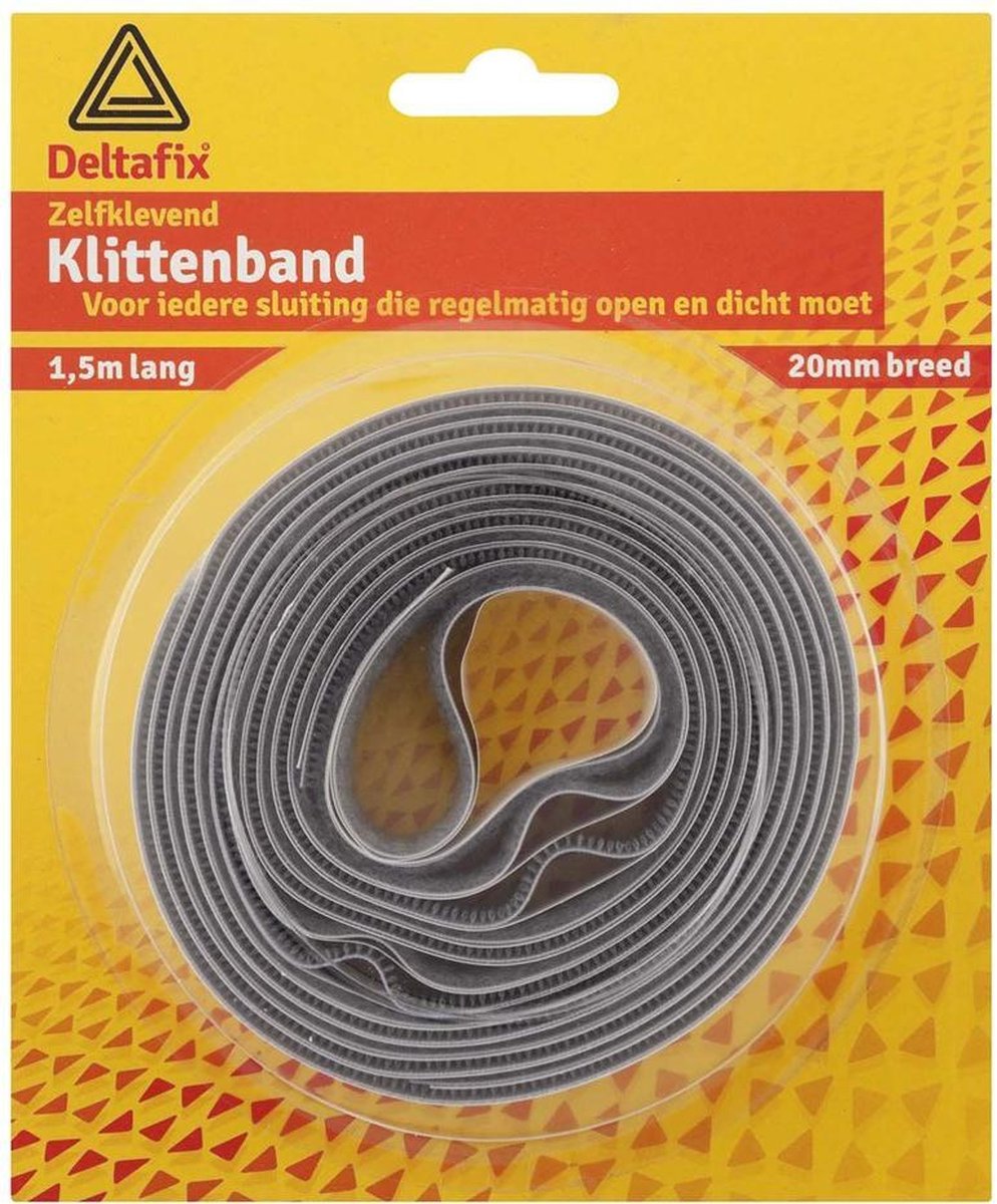 Deltafix - Zelfklevend Klittenband - 1,5 meter lang - 20mm breed | bol.com