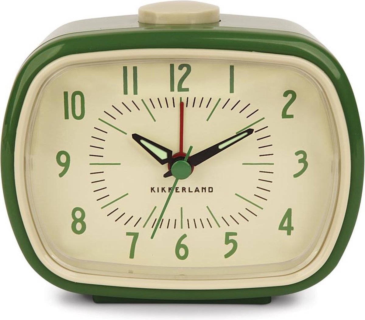 Kikkerland Vintage Retro Wekker Groen Classic Alarm Clock Slaapkamer accessoire Klassiek ontwerp