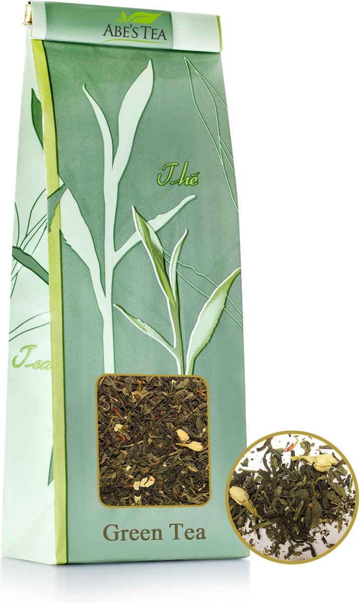 Abe's Tea | Groene Losse thee, Bamyan 100gr. - Munt en groene kardemom