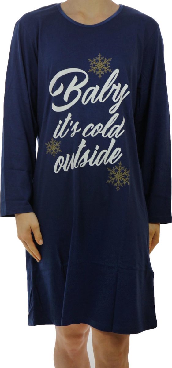Temptation dames nachthemd Cold Outside  - M  - Blauw