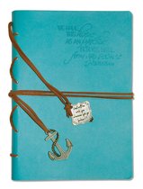 Journal - Faux Leather - We have this hope as an anchor - Aqua - Christelijk, Bijbel