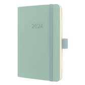 Sigel agenda 2024 - Conceptum - A6 - softcover - 2 pagina's / 1 week - mint groen - SI-C2439
