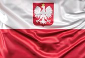 Fotobehang - Vlies Behang - Vlag van Polen - Poolse Vlag - 208 x 146 cm