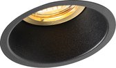 QAZQA alloy - Moderne Inbouwspot - 1 lichts - Ø 8.8 cm - Zwart Goud - Woonkamer | Slaapkamer | Keuken