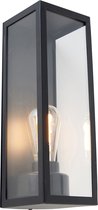QAZQA rotterdam - Moderne LED Smart Wandlamp incl. wifi voor buiten - 1 lichts - L 12.2 cm - Zwart - Buitenverlichting