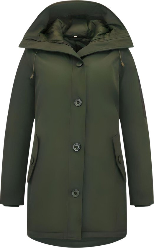 Foto: Waterdichte winterjas dames parka 505 groen