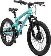 Bikestar Alu MTB Fully, 7 speed, 20 inch, turquoise