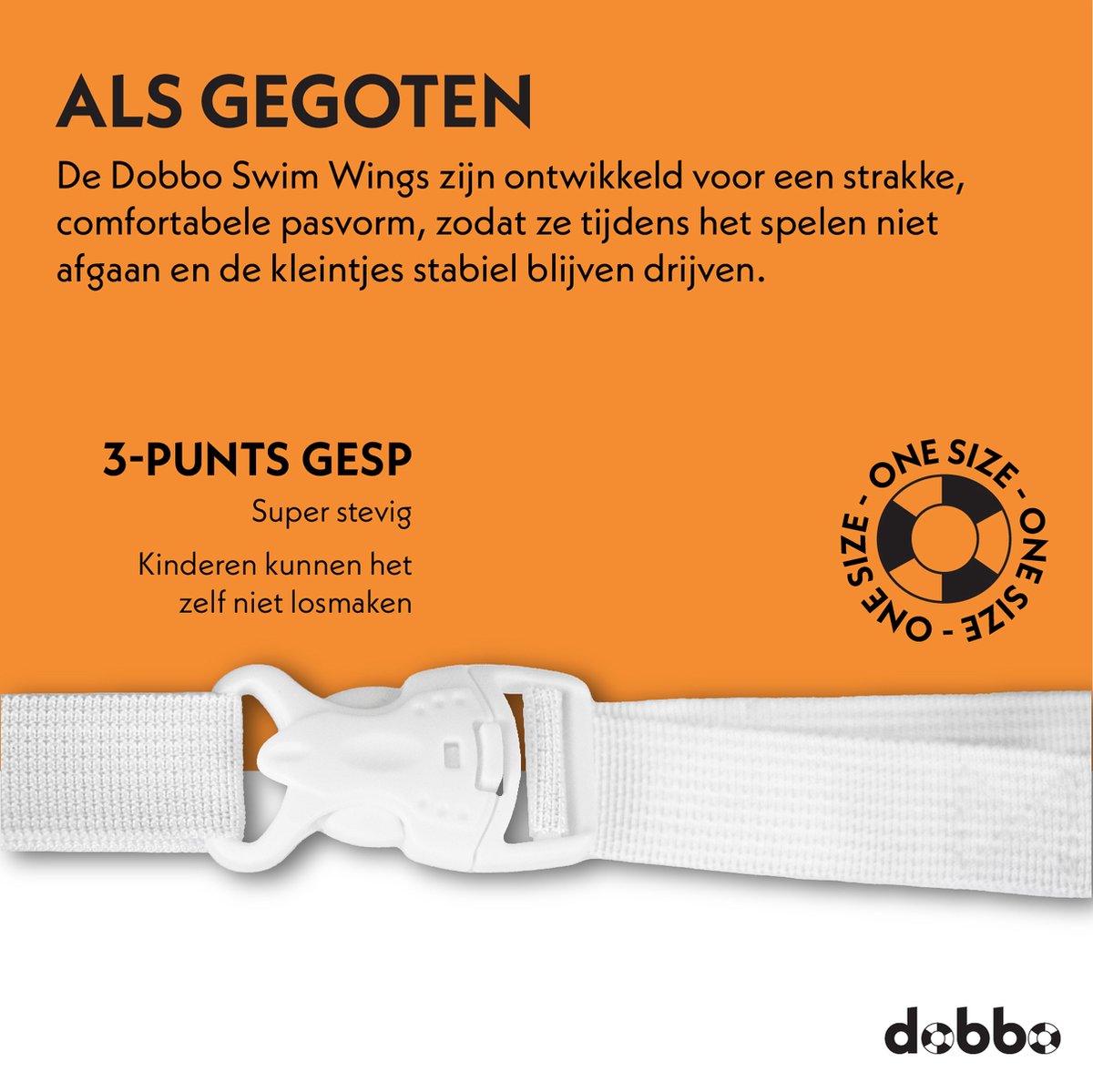 DOBBO Tony de Tijger - Puddle Jumper - Zwembandjes - Zwemvest - Zwemvleugels - voor Kind van 2 tot 6 jaar - 15 tot 30kg - Oranje — afbeelding 9