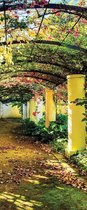 Garden Path Flowers Trees Nature Photo Wallcovering