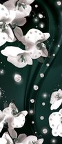 Flowers Orchids Pattern Photo Wallcovering