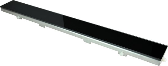 Foto: Cityline topdesign glasrooster zwart voor douchegoot lengte 70 cm