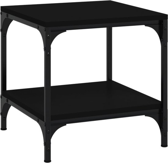vidaXL Tables d'appoint 2 pcs 40 x 40 x 40 cm Noir Bois traité