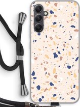 Case Company® - Coque Samsung Galaxy A34 avec cordon - Terrazzo N°23 - Coque pour téléphone avec cordon Zwart - Protection sur tous les côtés et sur le bord de l'écran