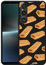 Cazy Hoesje Zwart geschikt voor Sony Xperia 1 V Frikandelbroodjes