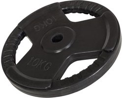 Gorilla Sports Gewicht - Halterschijf - 10 kg - Gripper Gietijzer rubber coating