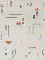 SURYA Vloerkleed - Woonkamer, Slaapkamer - Afwasbaar Scandinavisch Tapijt AMELIA - Meerkleurig/Blauw - 160x213 cm