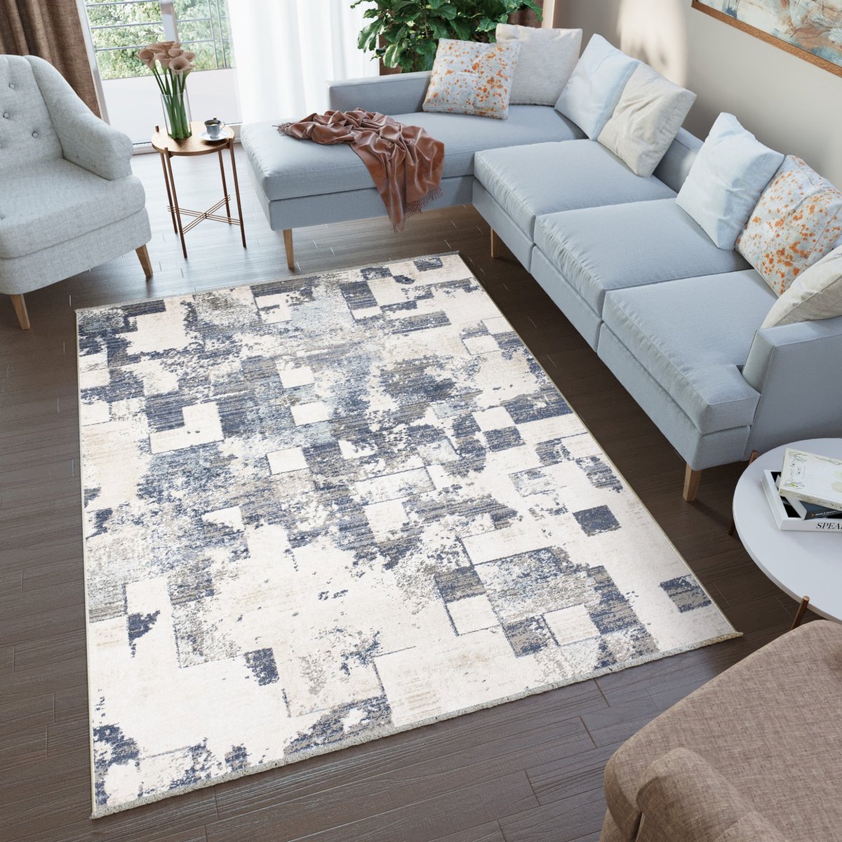Tapiso Rivoli Vloerkleed Kleed Grijs Tapijt Maat- 160x225 Grijs 5