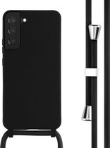 iMoshion Hoesje Geschikt voor Samsung Galaxy S22 Plus Hoesje Met Koord - iMoshion Siliconen hoesje met koord - Zwart