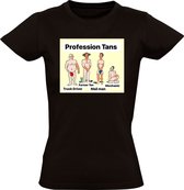 Verbranden met verschillende beroepen Dames T-shirt - zon - werk - bruin - vrachtwagenchauffeur - boer - postbode - monteur - grappig