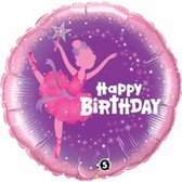 Helium Ballon Gevuld - Happy Birthday - Helium Ballonnen Verjaardag - Ballon Helium Gevuld - Speciaal Gevulde Helium Ballon (versie 39 / 50) - Balerina