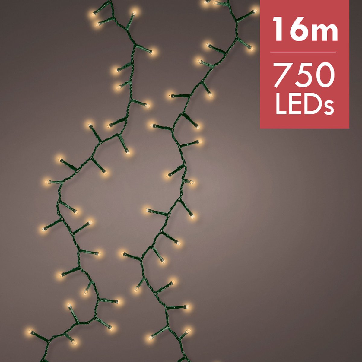 Guirlande lumineuse 230V 'Sapin de Noël' 750 lumières / 16m