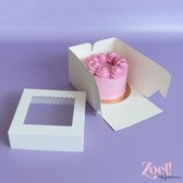 Cake Box - 20 x 20 x 15 cm + Vitrine Store (Lot de 10)