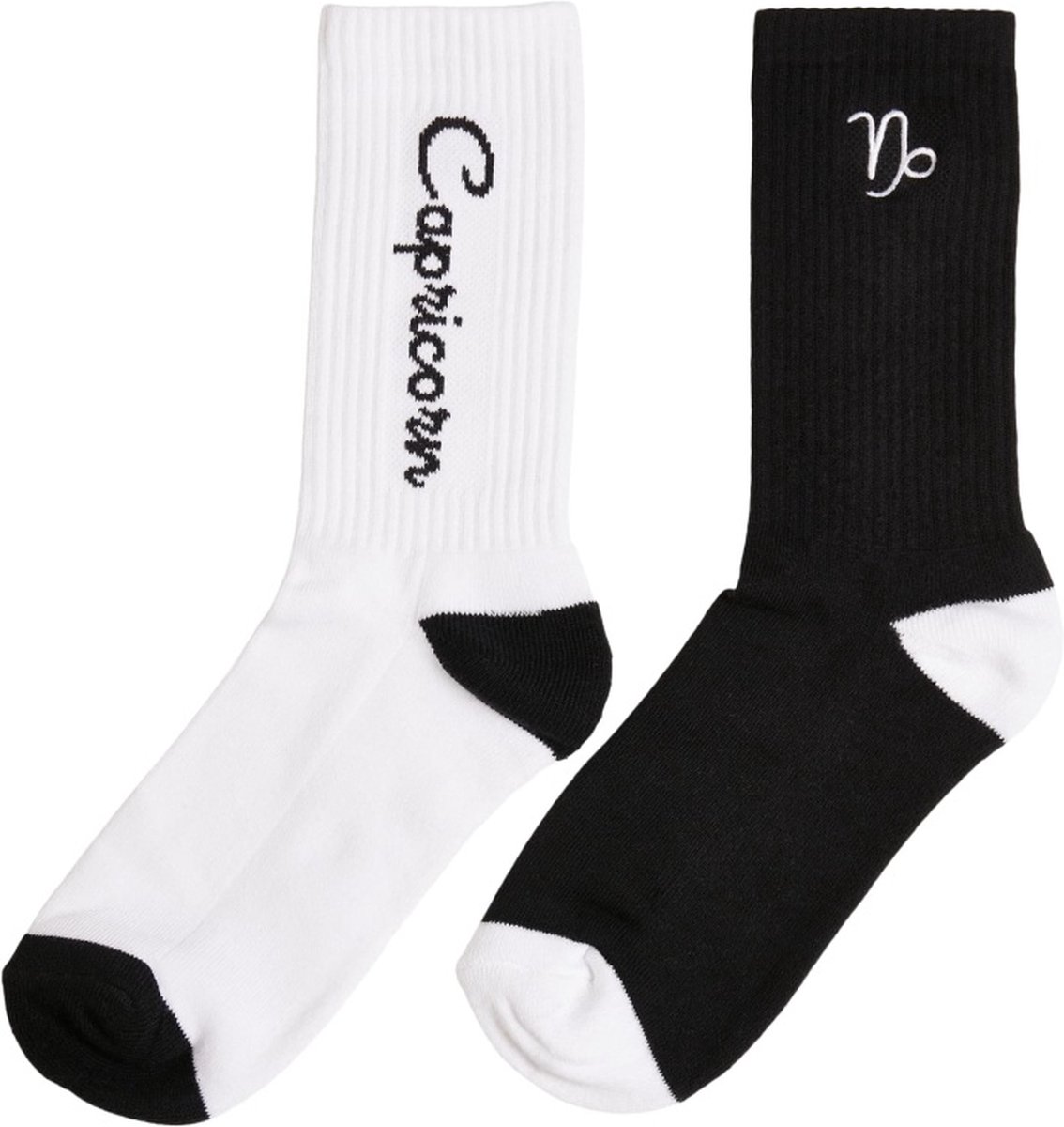 Mister Tee Zodiac 2-Pack capricorn Sokken 35/38 Zwart