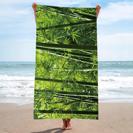 Serviette de plage surdimensionnée bambou XXXL 150x210 cm serviette de bain  grande... | bol.com
