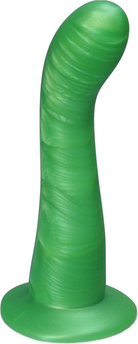 Goedkoopste Ylva & Dite - Swan - Siliconen G-spot / Anale dildo - Made in Holland - Appel Groen Metallic