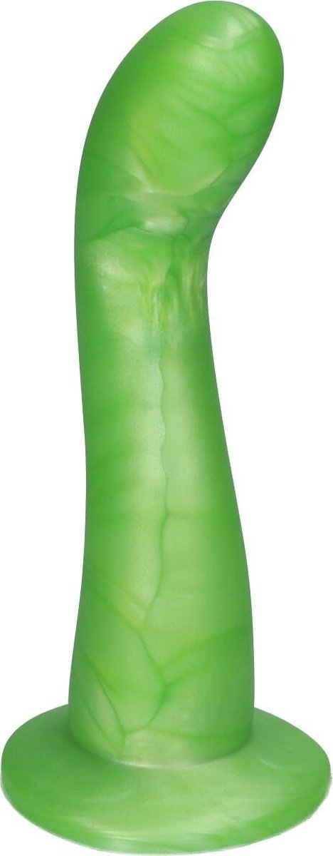 Goedkoopste Ylva & Dite - Swan - Siliconen G-spot / Anale dildo - Made in Holland - Fris Groen Metallic