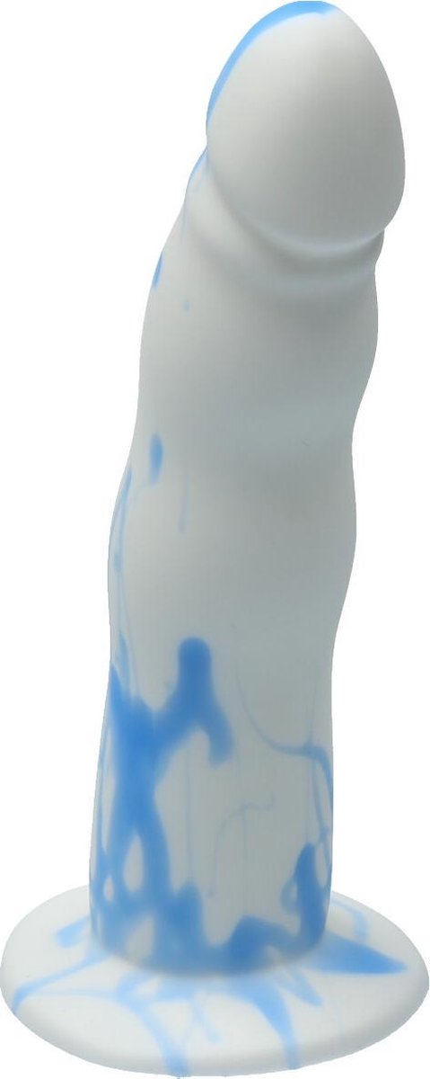 Goedkoopste Ylva & Dite - Anteros - Realistische Siliconen dildo met zuignap - Voor mannen, vrouwen of samen - Handgemaakt in Holland - White / Light Blue