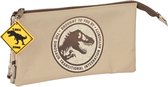 Trousse scolaire Jurassic World Dominion Marron (22 x 12 x 3 cm)