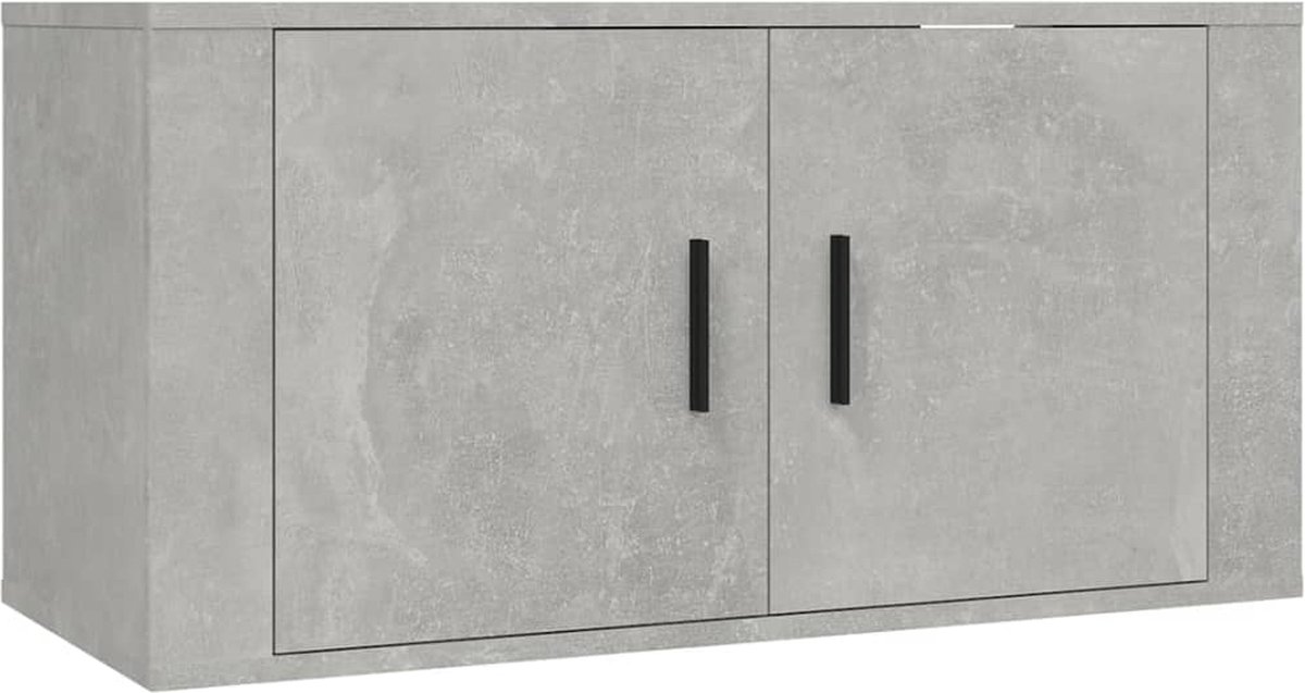 vidaXL - Tv-wandmeubel - 80x34,5x40 - cm - betongrijs
