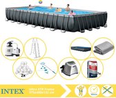 Intex Ultra XTR Frame Zwembad - Opzetzwembad - 975x488x132 cm - Inclusief Filterbollen, Onderhoudsset, Zoutsysteem en Zout