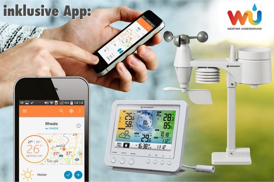 BRESSER 4CAST 18,5 Wi Fi weerstation met 8 in 1 sensor | 15197