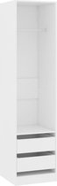 vidaXL Armoire avec tiroirs 50x50x200 cm aggloméré blanc