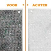 MuchoWow® - Schaduwdoek - IJzer - Platen - Patroon - 96% UV-bestendig - Hoogwaardig polyester - Zonnedoek - Weerbestendig - Tuin - Tarp - 300x300 cm