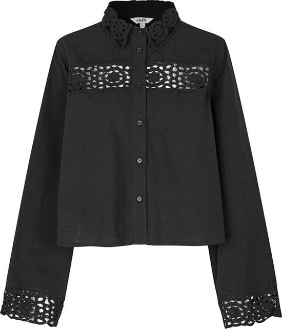 Zwarte blouse met kanten details Marigold - mbyM