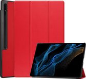 Samsung Galaxy Tab S9 Ultra Cover Luxe Case Book Case With Cutout S Pen - Samsung Galaxy Tab S9 Ultra Cover 14,6 pouces - Rouge