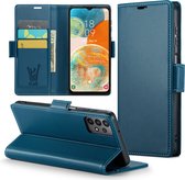 Hoesje geschikt voor Samsung Galaxy A23 - HyperCase Book Cover Leer Blauw